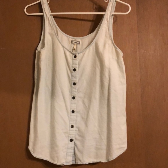 Kirra Tops - kirra Jean Button Down Tank ✨ VERY CUTE 🧡